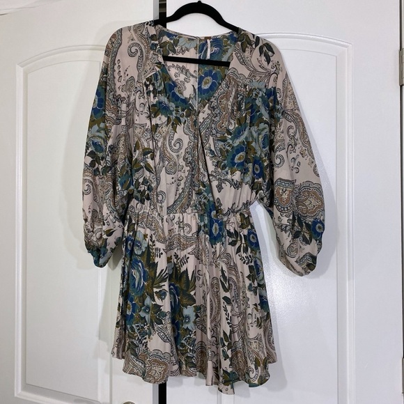 Free People High Plains Printed Wrap Front Dress - Picture 3 of 9